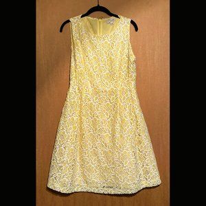 White Lace over yellow dress